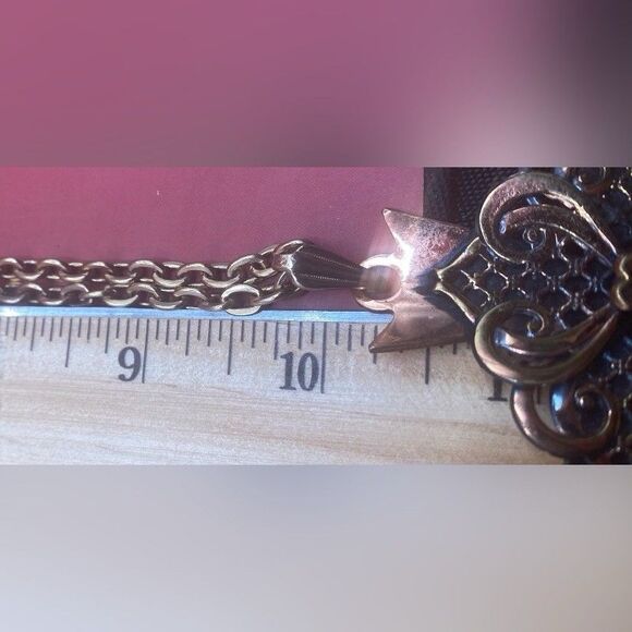 Copper Necklace Cross Maltese Rosicrucian 20” Religious - Picture 3 of 3